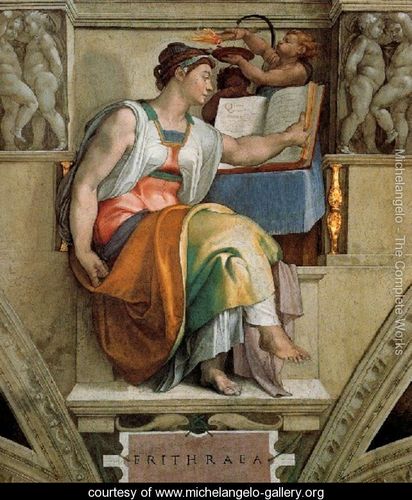 Ceiling-Of-The-Sistine-Chapel--Sybils--Erithraea