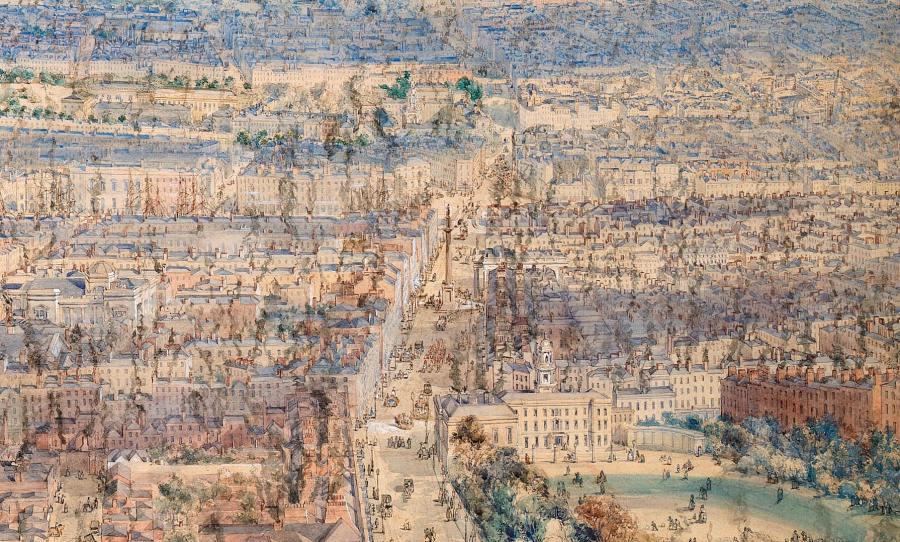 Dublin Northside watercomour panorama