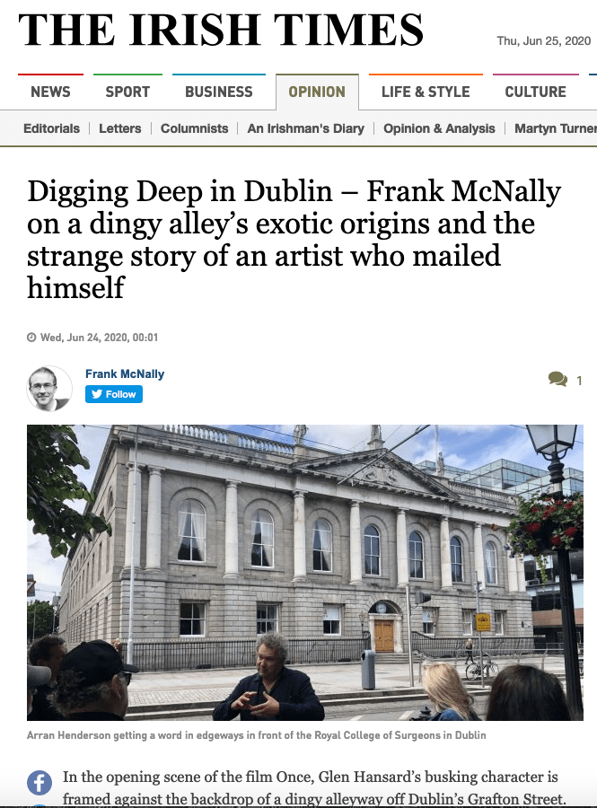 Top section and banner only from Irish Times piece Wed 24 Thurs 24 JUne 2020